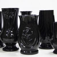 Полимерная ваза черная